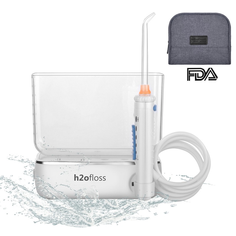 H2ofloss®Travel Water Dental Flosser Аккумуляторный и беспроводной оральный ирригатор для чистки зубов с резервуаром для воды на 400 мл (HF-3)